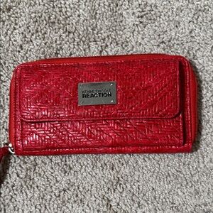 Kenneth Cole Reaction Textured Red Wallet